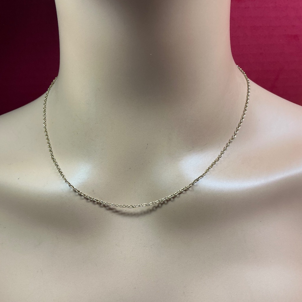 Paj Sterling Silver Gold Tone Chain / Necklace. 18 Inches Long